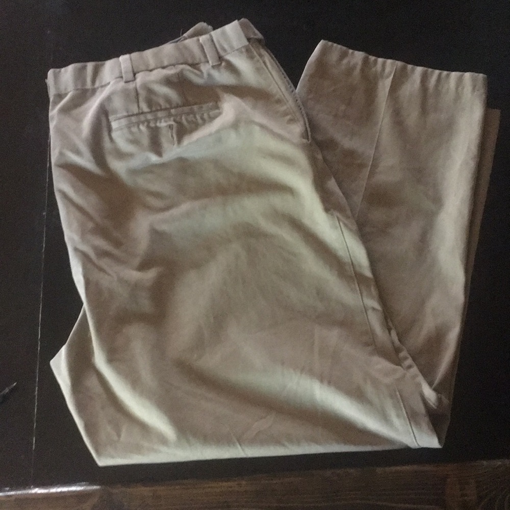 Men's Savane Khakis 4 pocket sz 44x32 adj waist